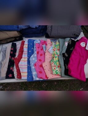 Girls Mixed Pattern Pant Leggings - Floral, Stripes & Solids Size 7/8